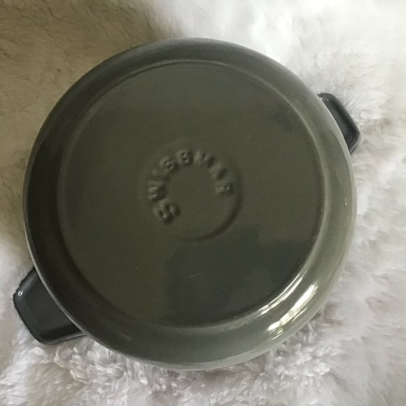 Vintage Grey Enamel Cast Iron Fondue Pot and Base - Picture 5 of 12